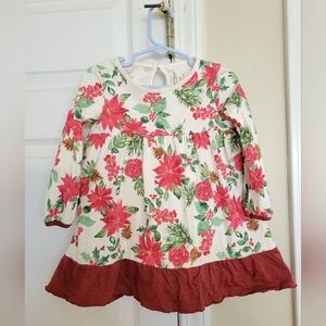 Organic Burts Bees baby 18 months Christmas dress